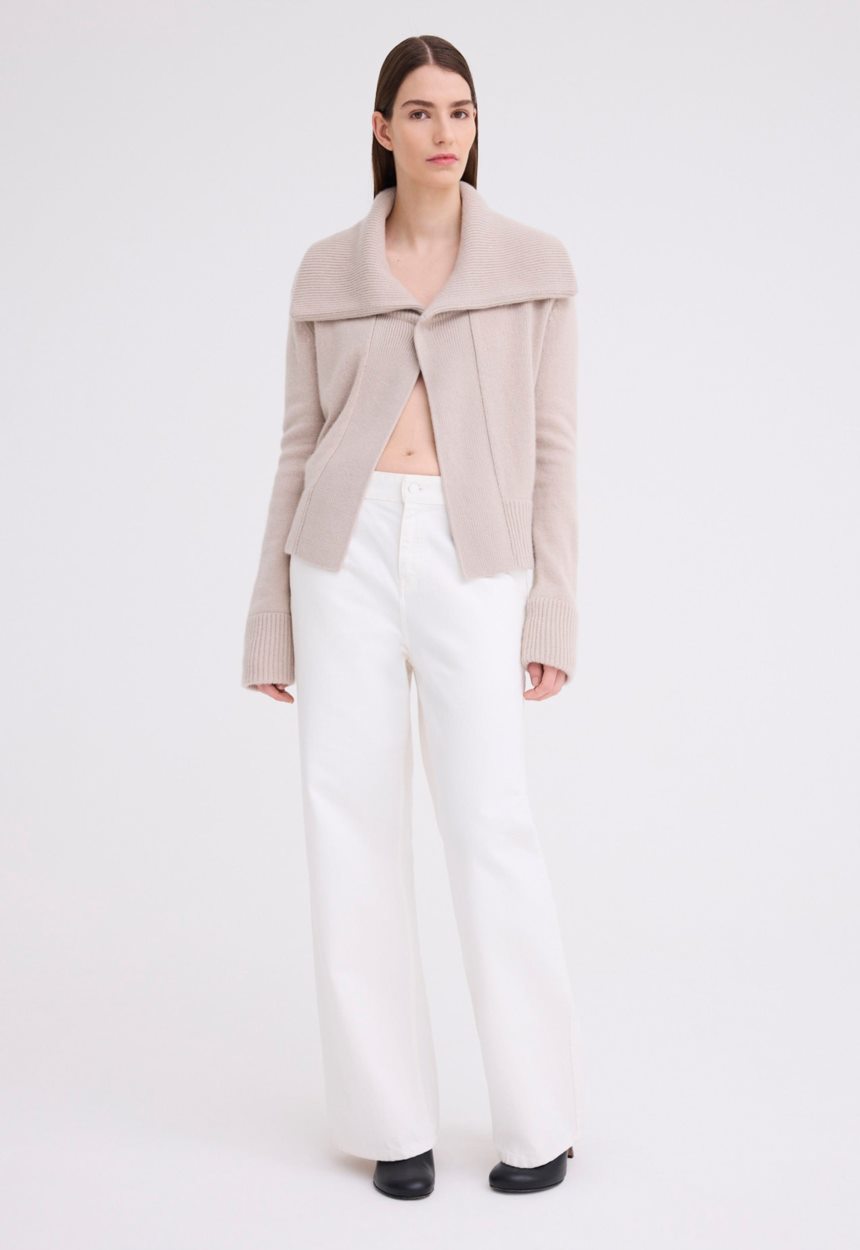 Jac + Jack Saddle Cashmere Jacket - Flaxen Beige